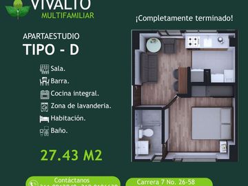 Proyecto de apartaestudios y apartamentos en venta, Tunja.