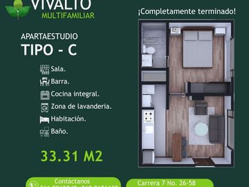 Proyecto de apartaestudios y apartamentos en venta, Tunja.