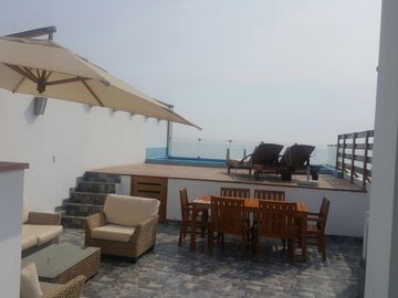 ALQUILO HERMOSO DUPLEX AMOBLADO - ESPECTACULAR VISTA AL MAR -   FRENTE AL MAR - PUNTA HERMOSA  - PLAYA SEÑORITAS