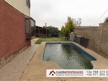 Vendo Casa Independiente, con piscina y quincho, Solida, Cruz de Lorena Quilpue