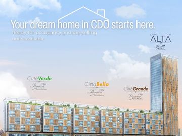 Ready for Move-In 1-Bedroom Unit, Citta Verde-Primavera City, Uptown Cagayan de Oro City