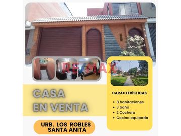ID: 1141461 🔥 ¡Exclusiva Casa En Sta. Anita - Doble Ingreso, Frente Al Parque Y Pisos Independientes! 🔥