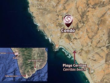 Departamento con jardín y terraza privada, Playa Cerritos, Cabo San Lucas