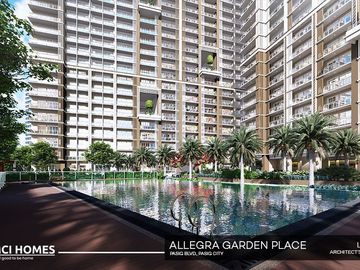 1 BR Condo (36 sqm) in Pasig City | Allegra Garden Place | Ready for Occupancy (Foreigners can own condo)