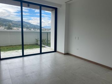 Departamento por Estrenar de Renta en Tumbaco Sector Intervalles , Pb, Jardín, vista al Ilaló.