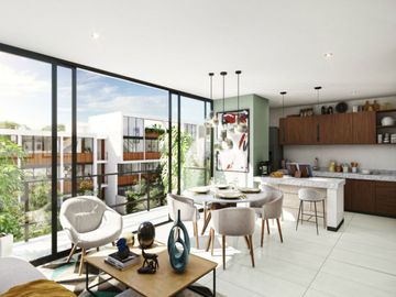 Departamento con balcón y amenidades, en venta, Zona Norte, Mérida