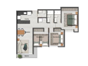 DEPARTAMENTO EN VENTA BOSQUIRA - LA AURORA