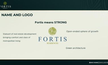 EXCLUSIVES LUXURY: FORTIS RESIDENCES TURN OVER 2027