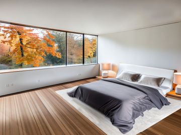 Moderna residencia con amplios espacios y  jardin