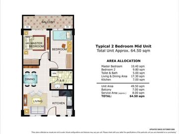 The Birchwood 2BR Two Bedroom with Service Area near BGC and NAIA FOR SALE WC231