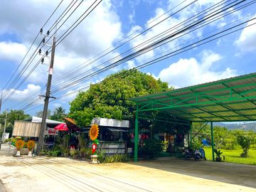 Over 4 Rai with Established Curry & Dim Sum Restaurant Business for Sale, on Main Road, Phang Nga