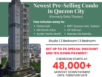 Pre-selling condo for sale for 3 Bedroom in Quezon City