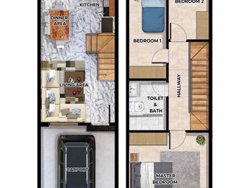 Modern Townhouse for Sale in Bacoor near SM Southmall and Mall of Asia pasay KATHLEEN PLACE 5