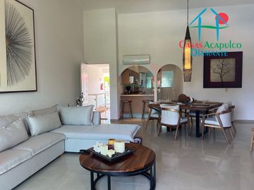 Departamento moderno con Terraza y vista a la alberca y áreas comunes