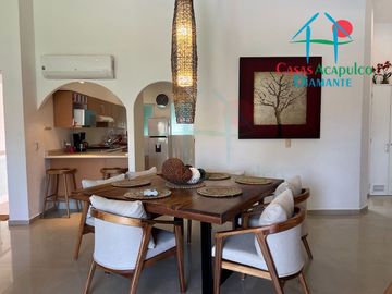 Departamento moderno con Terraza y vista a la alberca y áreas comunes
