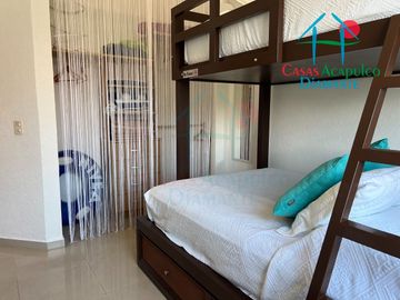 Departamento moderno con Terraza y vista a la alberca y áreas comunes