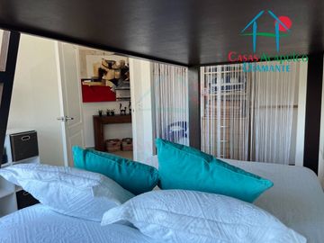 Departamento moderno con Terraza y vista a la alberca y áreas comunes