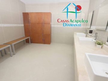 Departamento moderno con Terraza y vista a la alberca y áreas comunes