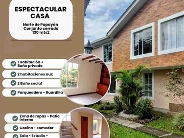 Hermosa casa norte de Popayán (Antigua real - Conjunto cerrado)