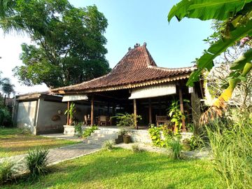 Rumah Estetik dan Natural dengan Joglo dan Kolam Renang di Maguwoharjo