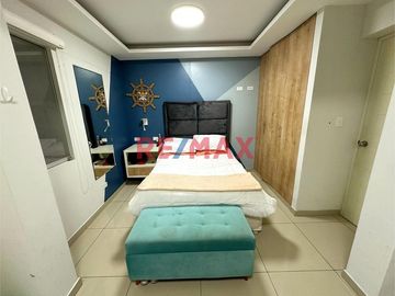 Departamento Con Terraza Y Dos Cómodas Habitaciones Cerca De Wong De Chacarilla En San Borja