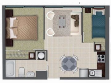 Recién Remodelado Departamento 2 dorm. Sector Avda Matta