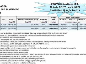 Griya palapa sambiroto bonus ac