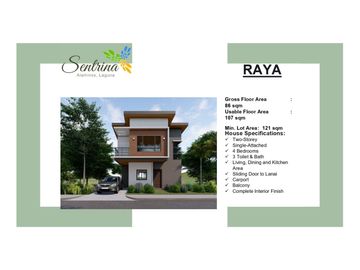Single Detached with Spacious 4 Bedrooms and 3 Toilet & Bath  For Sale in Alaminos,Laguna #RayaModel