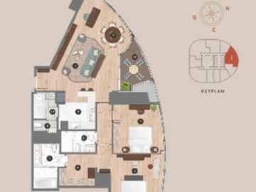 Big 2 bedroom in Haraya Residences South Tower for Sale