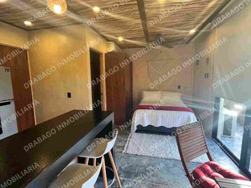 Loft en venta amueblado y equipado en región 15 con alberca