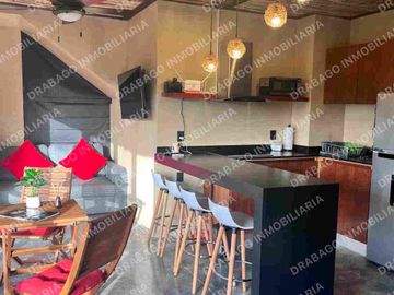 Loft en venta amueblado y equipado en región 15 con alberca