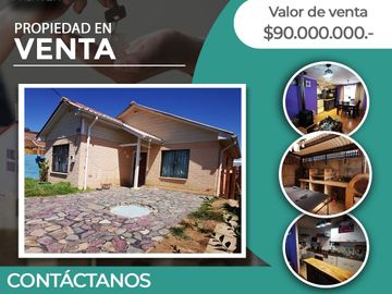 Se vende casa independiente de un piso, 2 dormitorios y 2 baños, comuna de Limache.