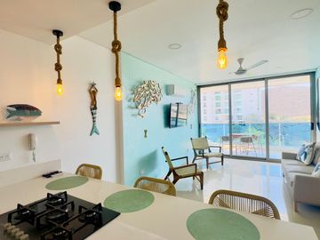 HERMOSO APARTAMENTO CON PERMISO DE RENTA VISTA AL MAR - SAMARIA