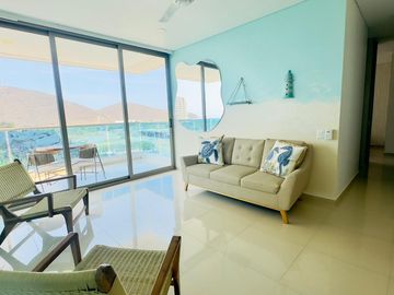 HERMOSO APARTAMENTO CON PERMISO DE RENTA VISTA AL MAR - SAMARIA