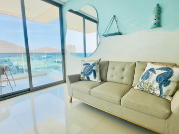 HERMOSO APARTAMENTO CON PERMISO DE RENTA VISTA AL MAR - SAMARIA