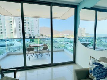 HERMOSO APARTAMENTO CON PERMISO DE RENTA VISTA AL MAR - SAMARIA