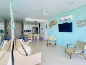 HERMOSO APARTAMENTO CON PERMISO DE RENTA VISTA AL MAR - SAMARIA
