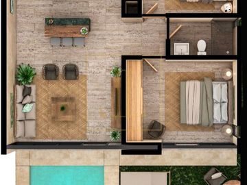 Departamento en Venta · Aldea Zama, Tulum - Ubicación estratégica y excelente oportunidad de inversión