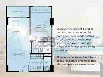 The Veranda at Arca South | For Sale: Fully Furnished One Bedroom Unit with Parking