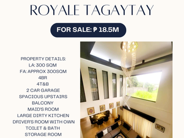 4br house and lot in Royale Tagaytay, Alfonso Cavite for sale