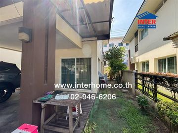 2-storey semi-detached house, 41.4 sq m., Tonmai Village, Don Mueang, Soi Thet Ratchan 11, Vibhavadi Road, Thet Ratchan Road, Don Mueang District, Ban