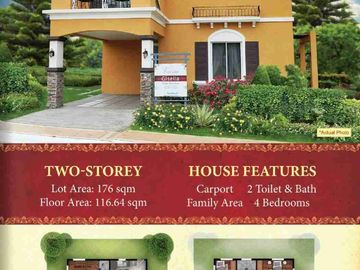 Gisella Single Detached Italian House -Two Storey  4 Bedroom 2 Toilet and Bath