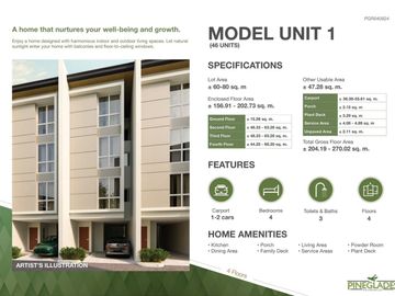 Preselling 4 Storey Townhouse 4Br 3T&B 2CG Project 8, Quezon City