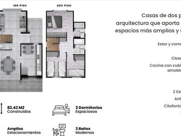 Vendo Casa NUEVA de 2 Pisos en Condominio, La Cruz