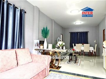 2-storey twin house, 37 sq.w., Temsiri Village, Chueamsamphan, Soi Chueamsamphan 11, near Mahanakorn University, Suwinthawong Road, Chueamsamphan Road
