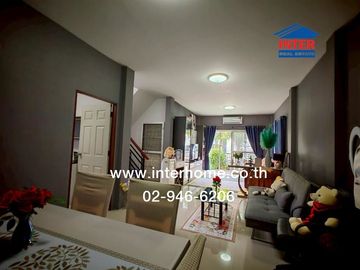 2-storey twin house, 37 sq.w., Temsiri Village, Chueamsamphan, Soi Chueamsamphan 11, near Mahanakorn University, Suwinthawong Road, Chueamsamphan Road