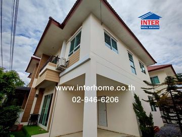 2-storey twin house, 37 sq.w., Temsiri Village, Chueamsamphan, Soi Chueamsamphan 11, near Mahanakorn University, Suwinthawong Road, Chueamsamphan Road