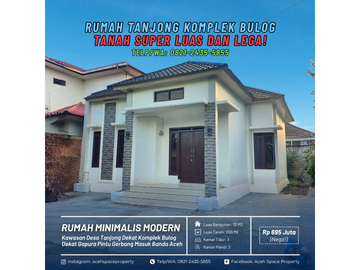 Dijual Rumah di Tanjong Komplek Bulog Dekat Lueng Bata dan Pango - Tanah Super Luas dan Lega!