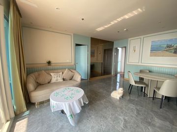 For rent condo the Palm wongamat beach front 2 Beds 99 Sq.m hight floor nice decorated (S03-1966)