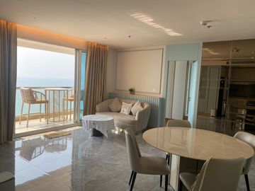 For rent condo the Palm wongamat beach front 2 Beds 99 Sq.m hight floor nice decorated (S03-1966)
